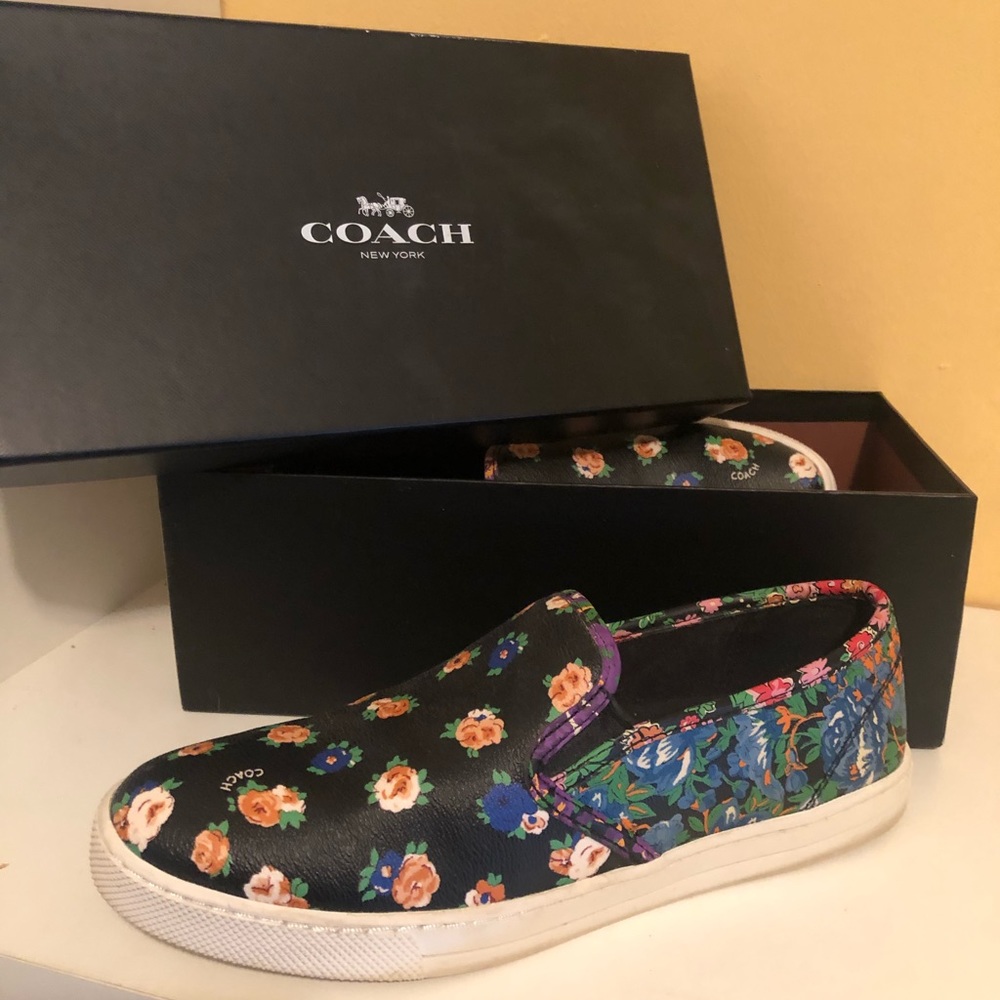 Coach floral pattern shoes